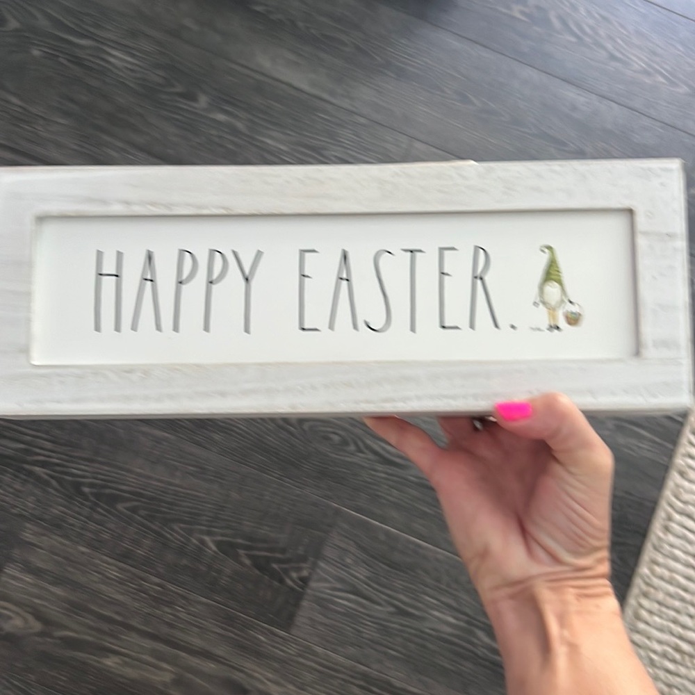 🐣 Rae Dunn Happy Easter Gnome sign
